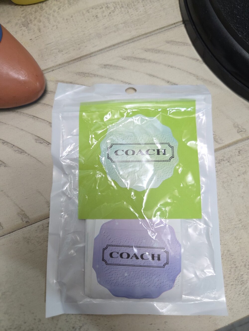 HandMade Coach Coloful Sticker Labels with Black Logo, 10 2" Stickers